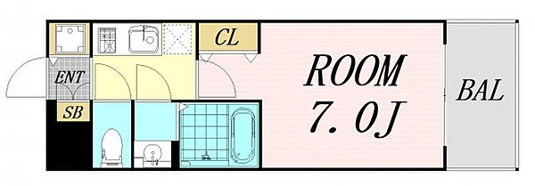 S-RESIDENCE大阪九条North ｜大阪府大阪市西区九条2丁目(賃貸マンション1K・7階・22.25㎡)の写真 その2