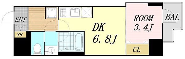 Dimora靭公園 ｜大阪府大阪市西区京町堀2丁目(賃貸マンション1DK・14階・29.80㎡)の写真 その2