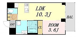 ノルデンハイム同心  ｜ 大阪府大阪市北区同心2丁目（賃貸マンション1LDK・10階・35.43㎡） その2