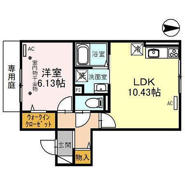 Gran　Alegria 101｜佐賀県佐賀市日の出1丁目(賃貸アパート1LDK・1階・41.21㎡)の写真 その2