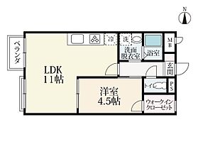 アムールＨＡＴＴＡ 203 ｜ 佐賀県佐賀市北川副町大字新郷（賃貸アパート1LDK・2階・37.26㎡） その2