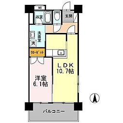 I.T.R 1LDKの間取図画像