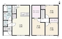 Ladder大川third C 3LDKの間取図画像