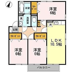 シャルマンハウス兵庫南B 3LDKの間取図画像