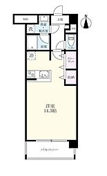 エバーフェニックス ワンルームの間取図画像