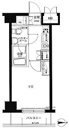 メインステージ錦糸町 1Kの間取図画像