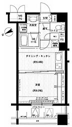 メインステージ上野 1DKの間取図画像
