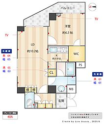 MAINSTAGE西蒲田 1LDKの間取図画像
