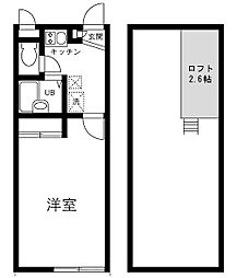 メインシティガーデン壱番館 1Kの間取図画像