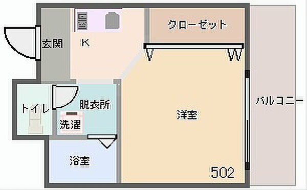 ノルドリュース ｜大阪府吹田市千里山東１丁目(賃貸マンション1K・5階・18.20㎡)の写真 その2