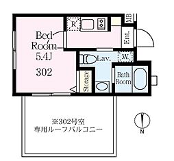 仮)コンフォート新井薬師 3階1Kの間取り