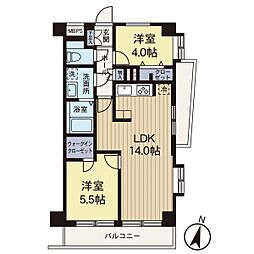 ライオンズマンション清瀬中央公園 2LDKの間取図画像