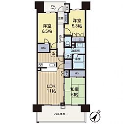 レクセルガーデン所沢けやきの杜 3LDKの間取図画像