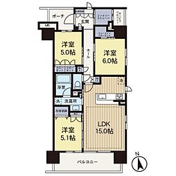 イニシア所沢 3LDKの間取図画像