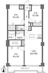 ルネ東久留米B棟 3LDKの間取図画像