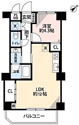ダイアパレス池尻大橋 1LDKの間取図画像