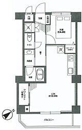 ダイアパレス池尻大橋 1LDKの間取図画像
