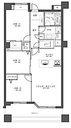 ダイナシティ三宿 3LDKの間取図画像