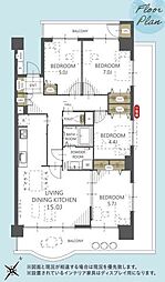 ネオハイツ江戸川台A棟 4LDKの間取図画像