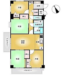 シャルマン南柏 4LDKの間取図画像