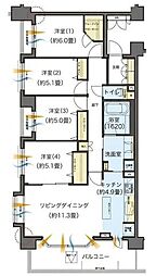 アンビシャス南柏 4LDKの間取図画像