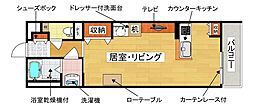 南海線 七道駅 徒歩18分の賃貸マンション 3階1LDKの間取り