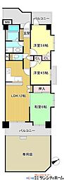 東大宮第3ローヤルコーポ 3LDKの間取図画像