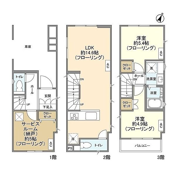 Ｋｏｌｅｔ生麦02 ｜神奈川県横浜市鶴見区生麦３丁目(賃貸一戸建2SLDK・--・70.90㎡)の写真 その2