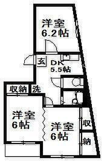 コンフォート池上 201｜東京都大田区池上８丁目(賃貸マンション3DK・2階・49.10㎡)の写真 その2