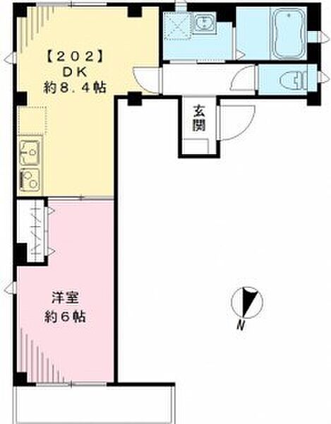 レラシオネス 202｜東京都大田区蒲田本町２丁目(賃貸マンション1LDK・2階・34.83㎡)の写真 その2