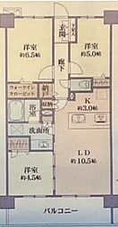 パレステージ大森 504 5階3LDKの間取り