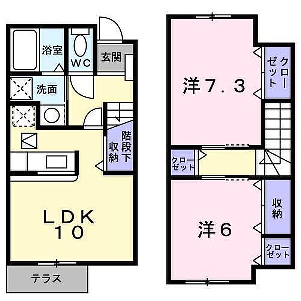 チェリーガーデンＢ 103｜兵庫県豊岡市高屋(賃貸アパート2LDK・1階・60.86㎡)の写真 その2