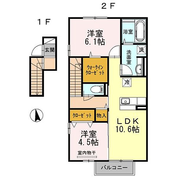 福岡県行橋市行事３丁目(賃貸アパート2LDK・2階・59.87㎡)の写真 その16