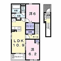 福岡県行橋市行事８丁目（賃貸アパート2LDK・2階・58.57㎡） その2