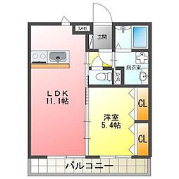 間取図画像 1LDK