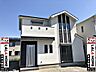 間取り：●外観施工例！●耐震等級３（一番上の等級）の設計！さらに住友ゴム工業の制震ダンパー『ミライエ』を標準設置！外壁はスーパーボード！厚さ、なんと37mmのALC（軽量気泡コンクリート）パネルです