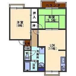 エステート1 2LDKの間取図画像