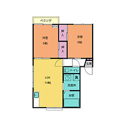間取図画像 2LDK