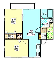Only1B 2LDKの間取図画像