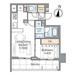 ガーデングラス板橋本町 1LDKの間取図画像