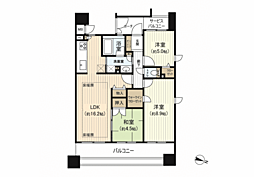 ローレルコートデュオ西本町 3LDKの間取図画像