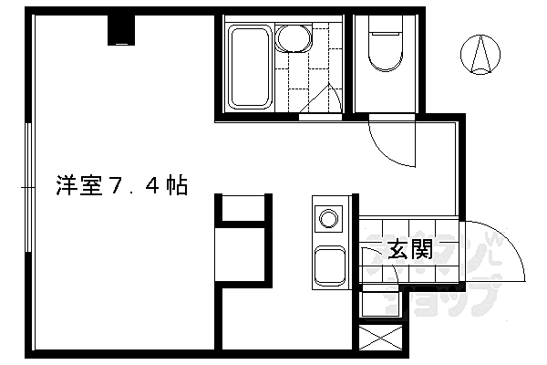 Ｔ　ＨＯＵＳＥ 2-1｜京都府京都市中京区柳馬場通二条上る六丁目(賃貸マンション1K・2階・24.36㎡)の写真 その2