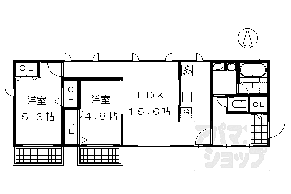 Ｃａｓａ　ｄｅｌｌ’Ａｌｂｅｒｏ－ｋａｎｅｋｏ－釜座邸 201｜京都府京都市中京区釜座通夷川上る亀屋町(賃貸アパート2LDK・2階・61.58㎡)の写真 その2