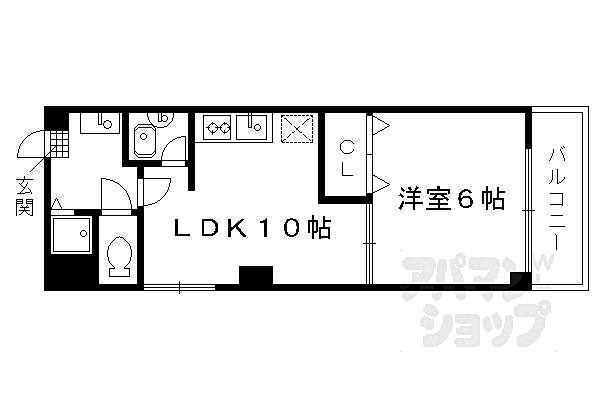 サンモリタ 401｜京都府京都市中京区釜座通丸太町下ル桝屋町(賃貸マンション1LDK・4階・37.72㎡)の写真 その2