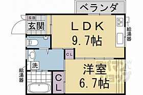 京都府京都市左京区北白川久保田町（賃貸アパート1LDK・2階・39.00㎡） その2