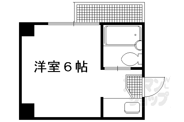 ヴィラ熊野 306｜京都府京都市左京区東丸太町(賃貸マンション1R・3階・18.00㎡)の写真 その2