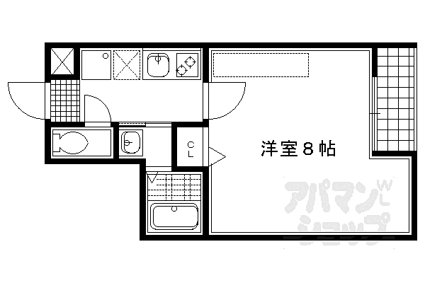 アークリード東山三条 403｜京都府京都市東山区南西海子町(賃貸マンション1K・4階・22.30㎡)の写真 その2