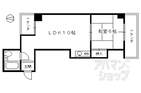 新橋ハイツ 3-B ｜ 京都府京都市東山区新橋通大和大路東入3丁目林下町（賃貸マンション1LDK・3階・34.00㎡） その2