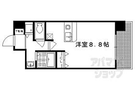 京都府京都市左京区浄土寺西田町（賃貸マンション1K・4階・26.71㎡） その2