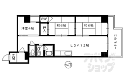 ルネ河原町 2SLDKの間取図画像